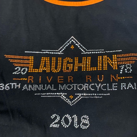 Biker 2018 Laughlin River Run Motorcycle Women’s  2XL Tank - Picture 9 of 9